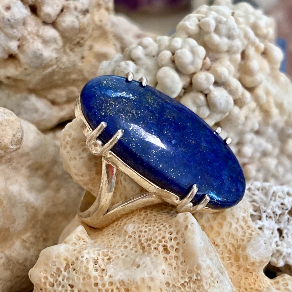 NWOT Artisan Lapis Lazuli Crystal Ring - Picture 5 of 16